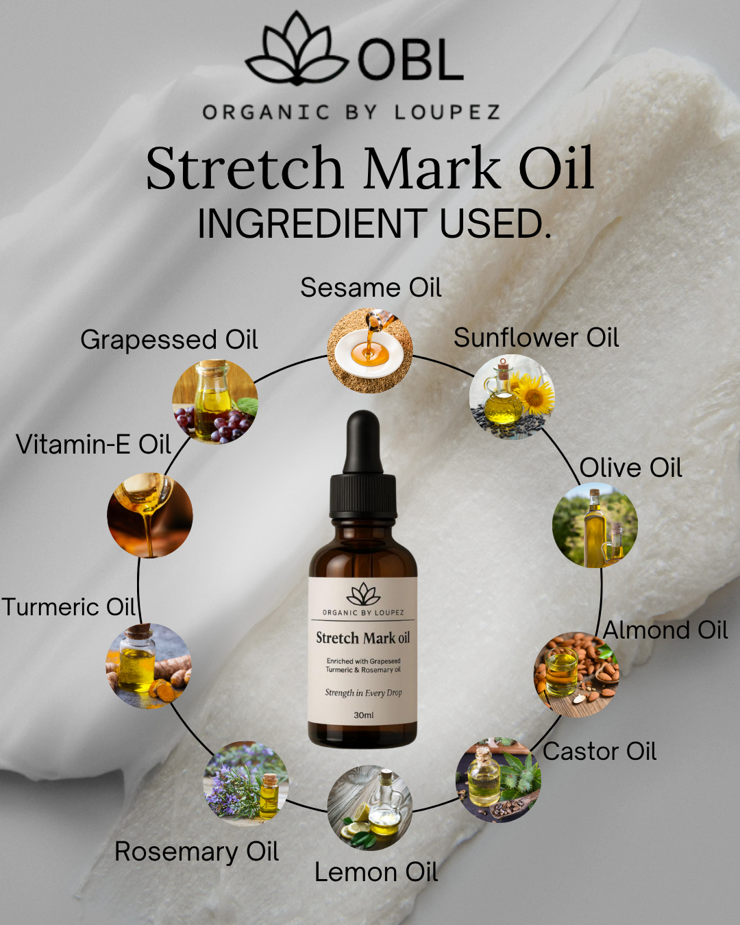 Stretch Mark Oil with Pure Essential Oils